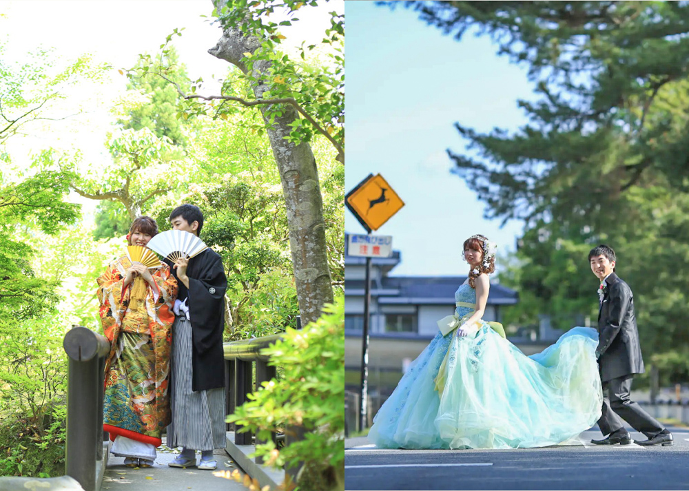 フォトウェディング・結婚式前撮り_フォトスタジオワタナベ(渡辺写真館)奈良本店_奈良市・大和郡山市・天理市_フォトウェディングロケ_ロケーション撮影2着